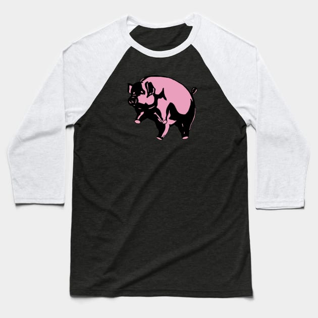 Pig Baseball T-Shirt by Harley Warren